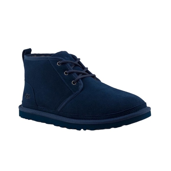 UGG Neumal Navy Blue Sherpa Lined Boots Size 7 - Picture 1 of 6